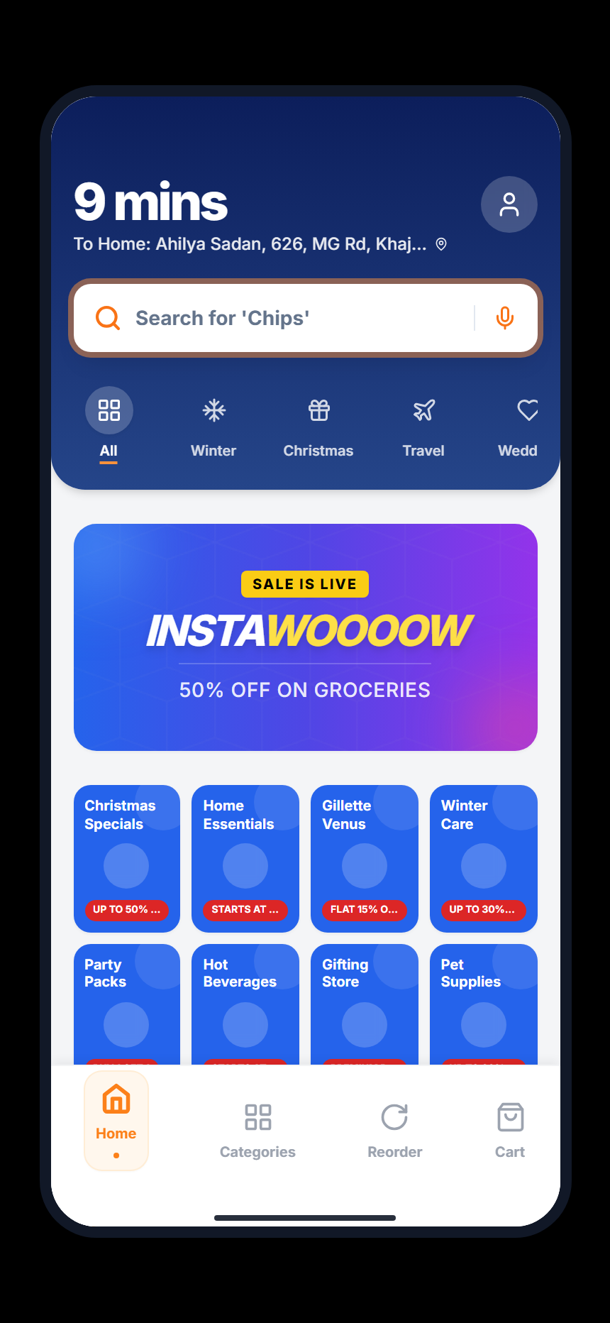 Swiggy Instamart Landing Page